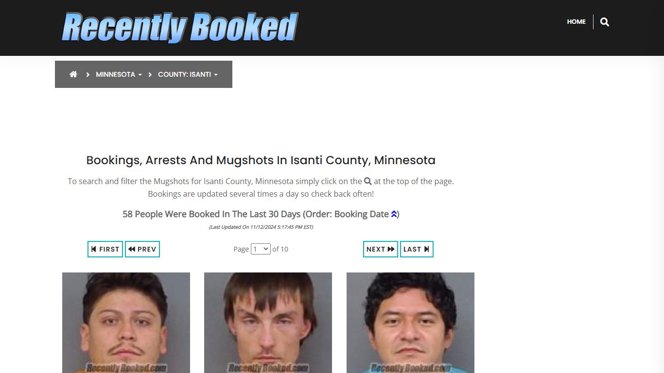 Bookings, Arrests and Mugshots in Isanti County, Minnesota